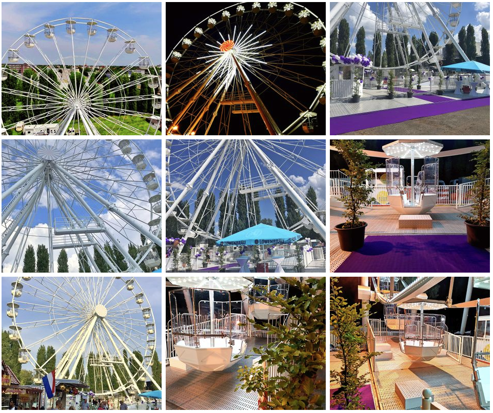 Wit reuzenrad tijdens corporate event